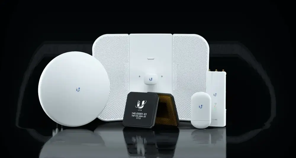 Equipos Ubiquiti airFiber y LTU-Pro que usa nora para los radio enlaces